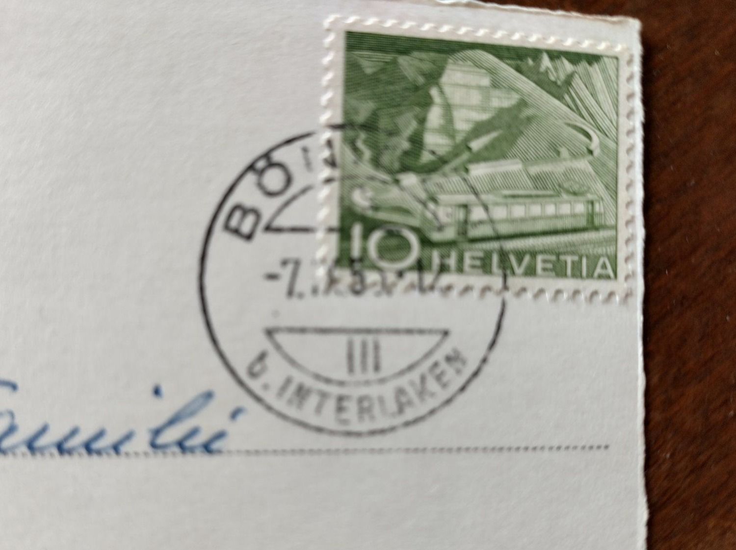Cartoline postali: Ansichtskarte Bönigen am Brienzersee 1955 – Usato da Wildhaus venduto da Hukwildhaus 1