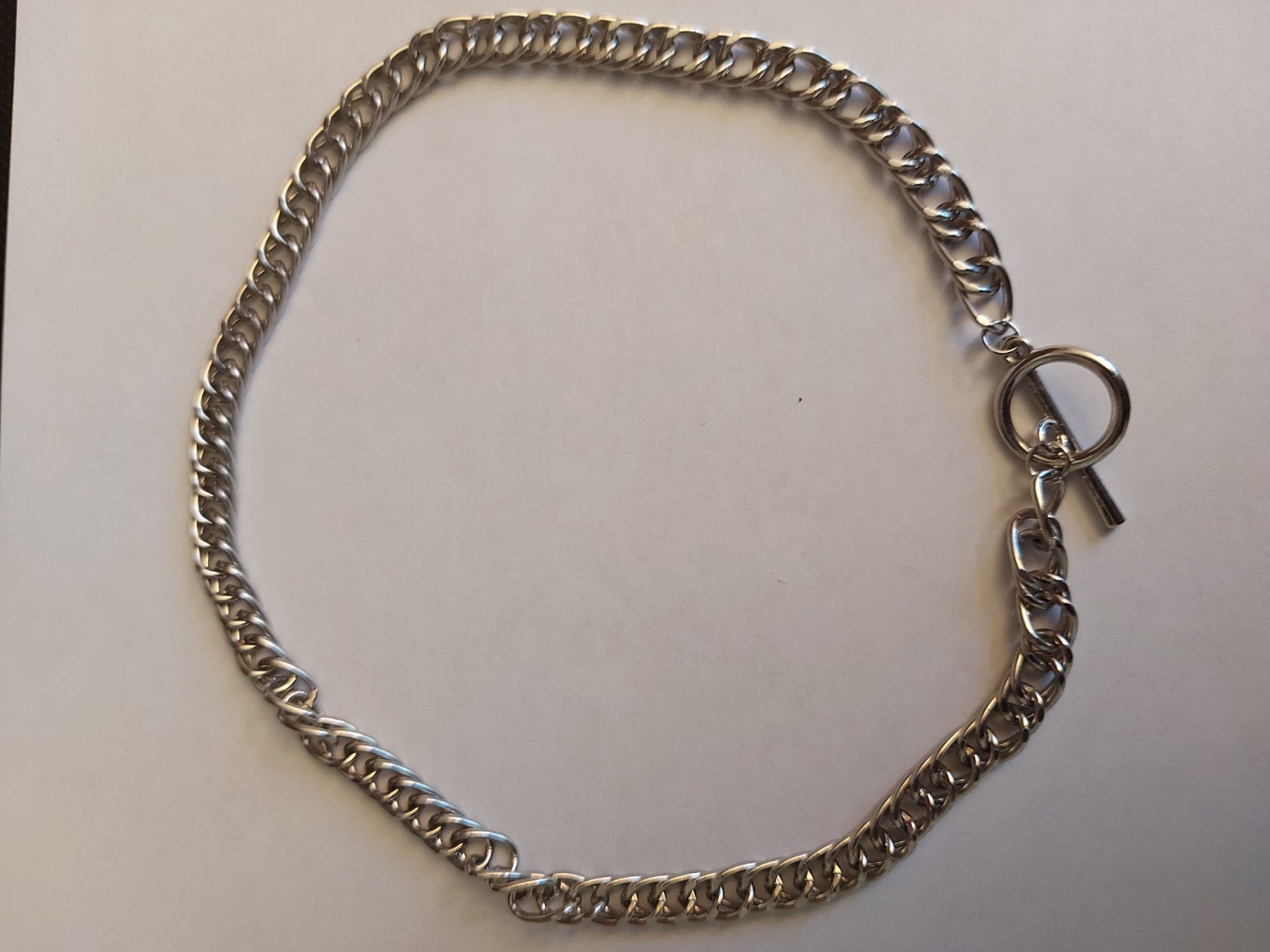 Catenine: Halskette Kette Silber Farbe Toggle Verschluss Unisex – Usato da St. Gallen venduto da kamel27 1
