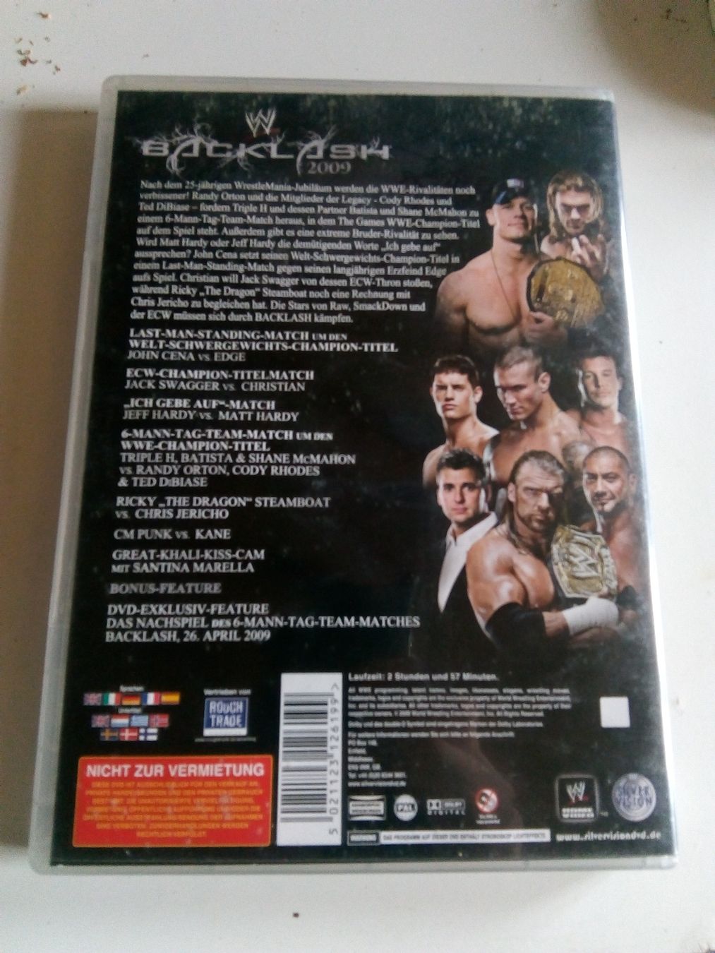 Tutti i DVDs: WWE - Backlash (2009)    > De-En-Fr-It-Esp <   DVD – Usato da St. Gallen venduto da elk2024 2
