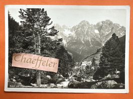 1935 Ansichtskarte Scarl mit Pisocgruppe Nat. Park.