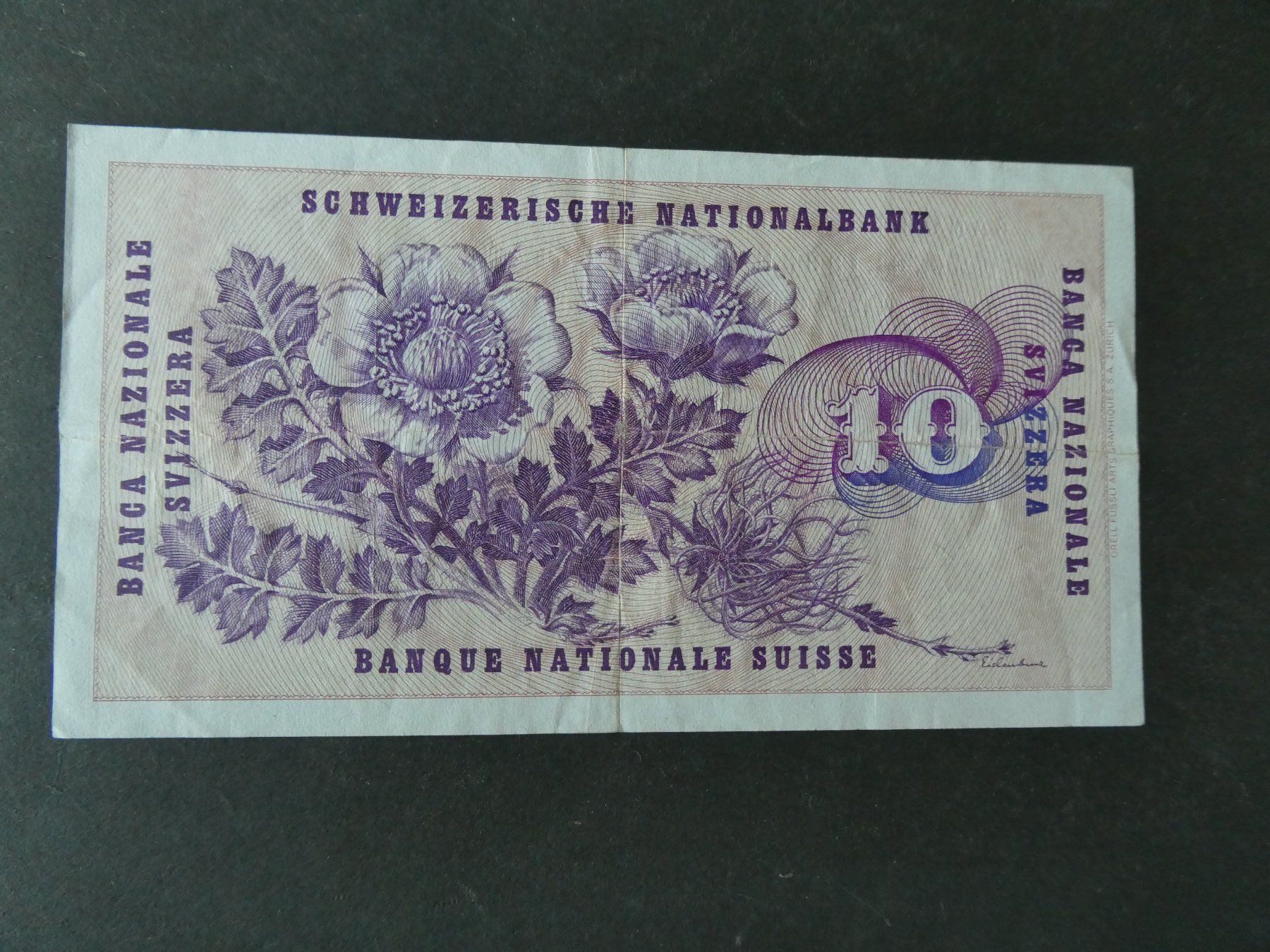 Billets de banque: Schweiz 1967, 10 Franken – D'occasion à Hinterforst par Rohusri 1
