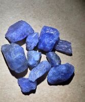 101,0 ct Tanzanites brutes 10 pcs