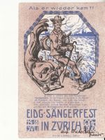 Zürich Eidg. Sängerfest 1905, mit Werbung Warenhaus