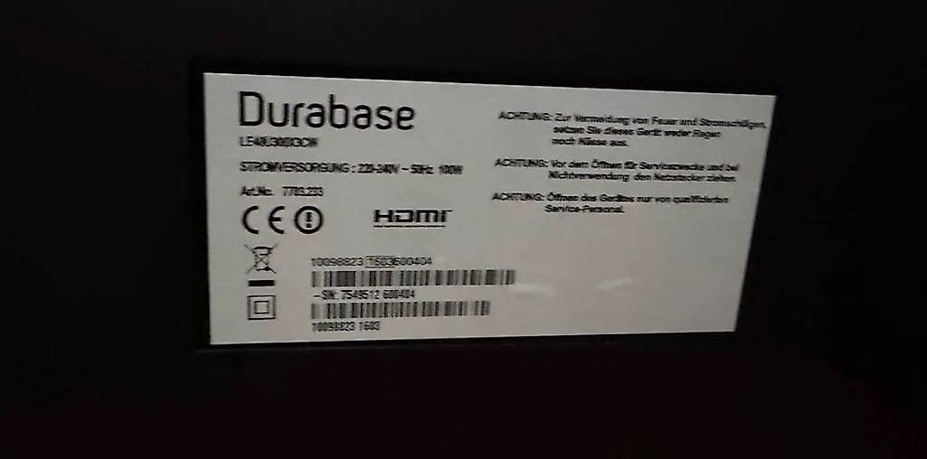 Appareils TV: Televisore Durabase 40 pollici – D'occasion à Cadro par nbb29 2