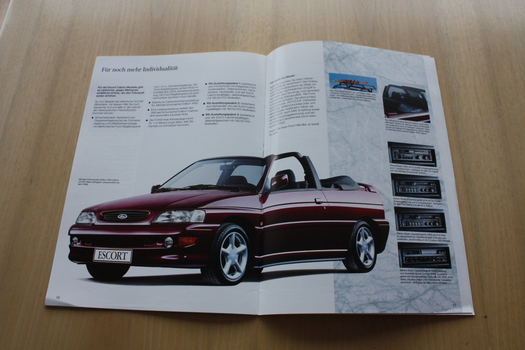 Ford Documenti: Ford Escort Cabrio Prospekt 1994 – Usato da Wikon venduto da erwin400 8