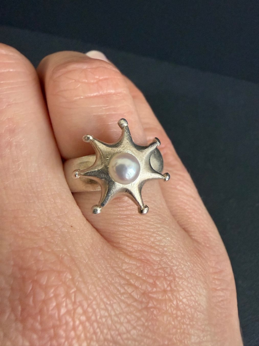 Anelli: Silber Ring mit echte Perle 925 – Usato da Spiegel b. Bern venduto da Rogger72 3