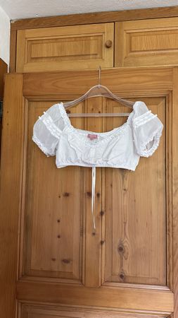 Dirndl Trachtenbluse weiss Grösse 44 von Krüger neu