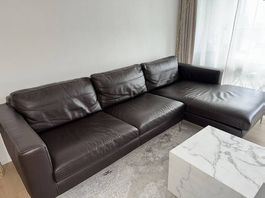 Ledersofa Dunkelbraun