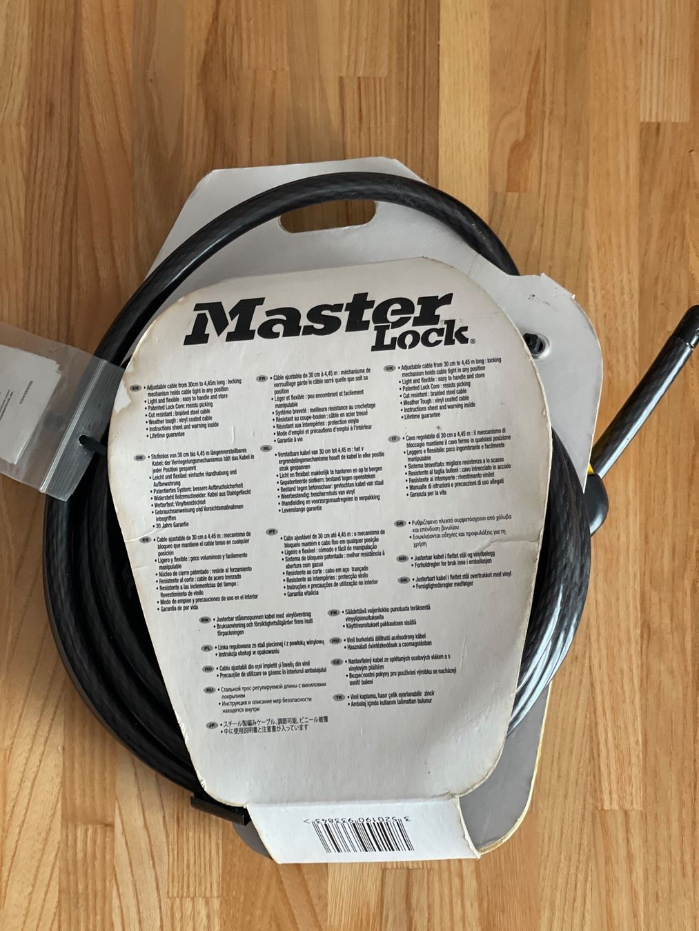 Lucchetti: Master Lock 4.50 Länge Durchmesser 10mm Kabel Schloss – Nuovo e nell'imballaggio originale da Wettingen venduto da Kawasaki987 1