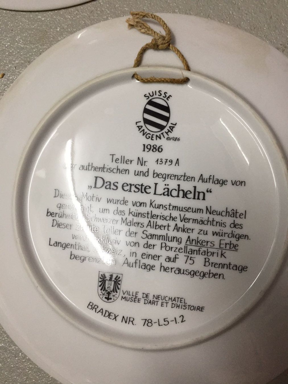 Teller: Teller Albert Anker – Neu (gemäss Beschreibung) aus Oberweningen von Jogi2 6