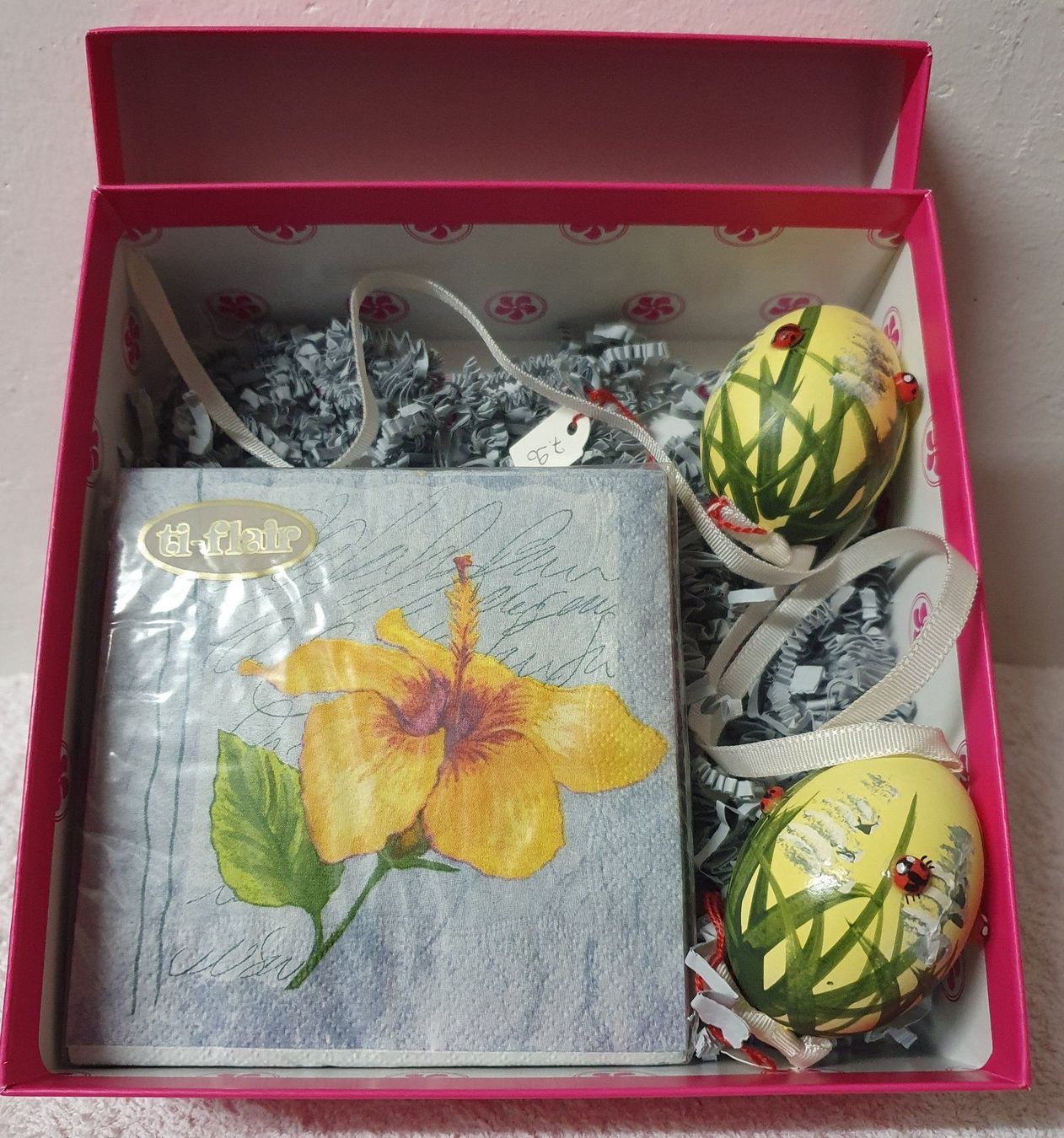 Alle Dekorationen: Neu: 2x handbemalte Ostereier / Marienkäfer / + Servietten – Neu (gemäss Beschreibung) aus Muri AG von spezielle_geschenke