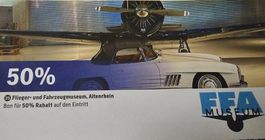 Gutschein 50% Flieger Museum Fahrzeug Museum Altenrhein