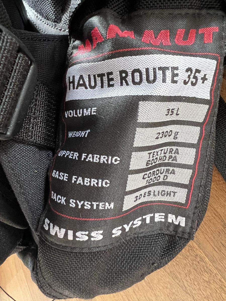 Mammut Zaini: Mammut Rucksack Haute Route 35+ – Usato da Wolfwil venduto da Poulet60 2