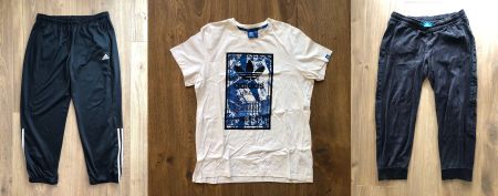 ADIDAS Kleidungsset Gr. XL (2 Trainerhosen, 1 T-Shirt)