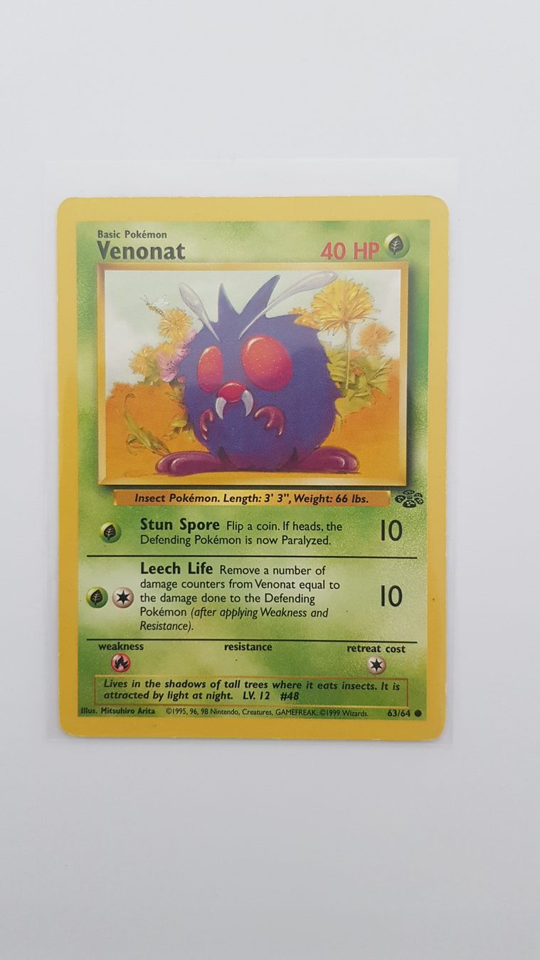 Pokémon Carte collezionabili: Jungle - 63 - Venonat – Usato da Neuchâtel venduto da bilao