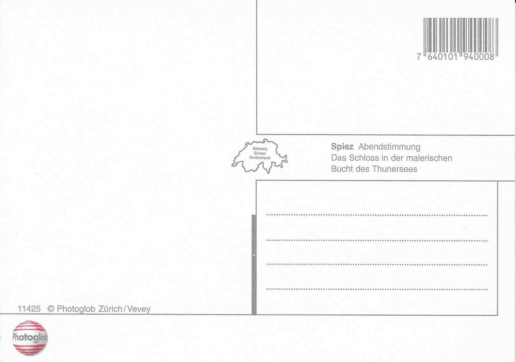 Cartoline postali: Spiez Abendstimmung BE – Nuovo (secondo la descrizione) da Rothrist venduto da Stranglehold 1