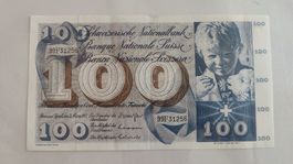 100 Franken 1973, Banknote Schweiz (LP2)