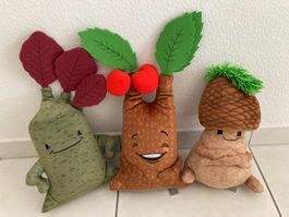 Plüschfiguren-Set Baumfreunde (Apfelbaum / Tanne / Rotbuche)