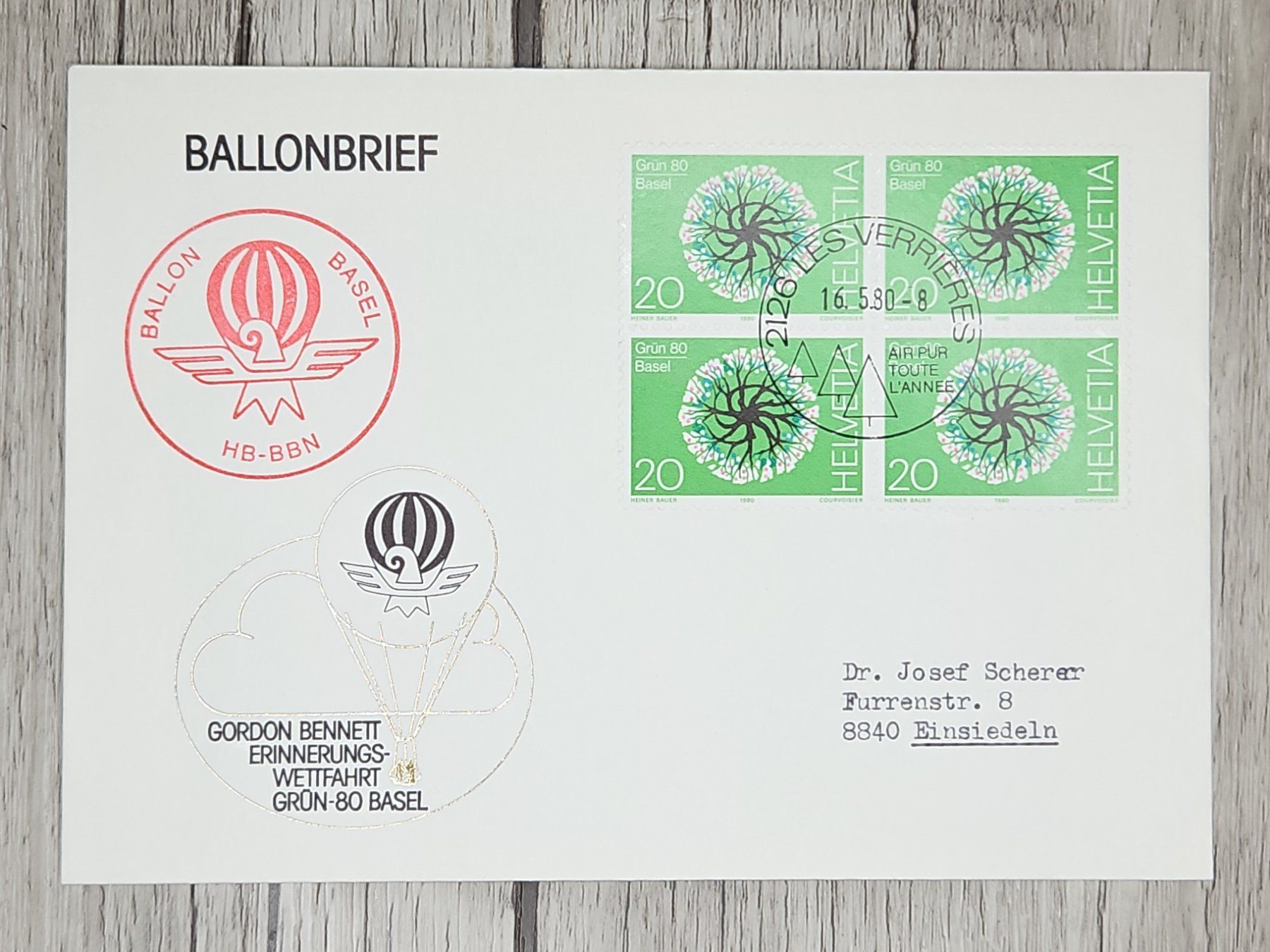 Tutti i francobolli: CL09 Enveloppe + Timbre Suisse 1980 – Usato da Cousset venduto da Patrick_Collections