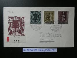 FL 1959 Nr. 342-344 auf FDC