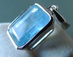 Aquamarin Silber 925 Anhänger