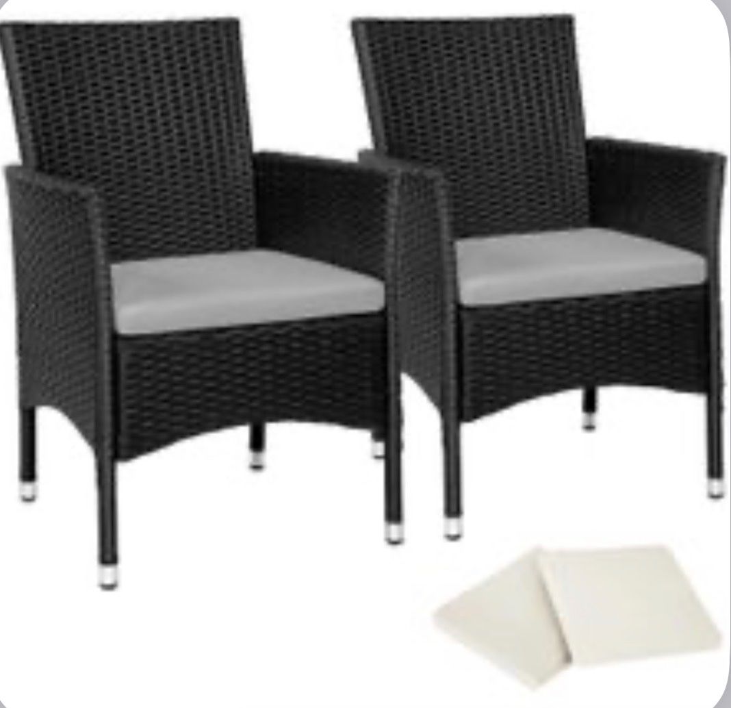 Sedie: 2er Set Polyrattan Gartenstühle Royan – Nuovo e nell'imballaggio originale da Oberegg venduto da MR-shop 1