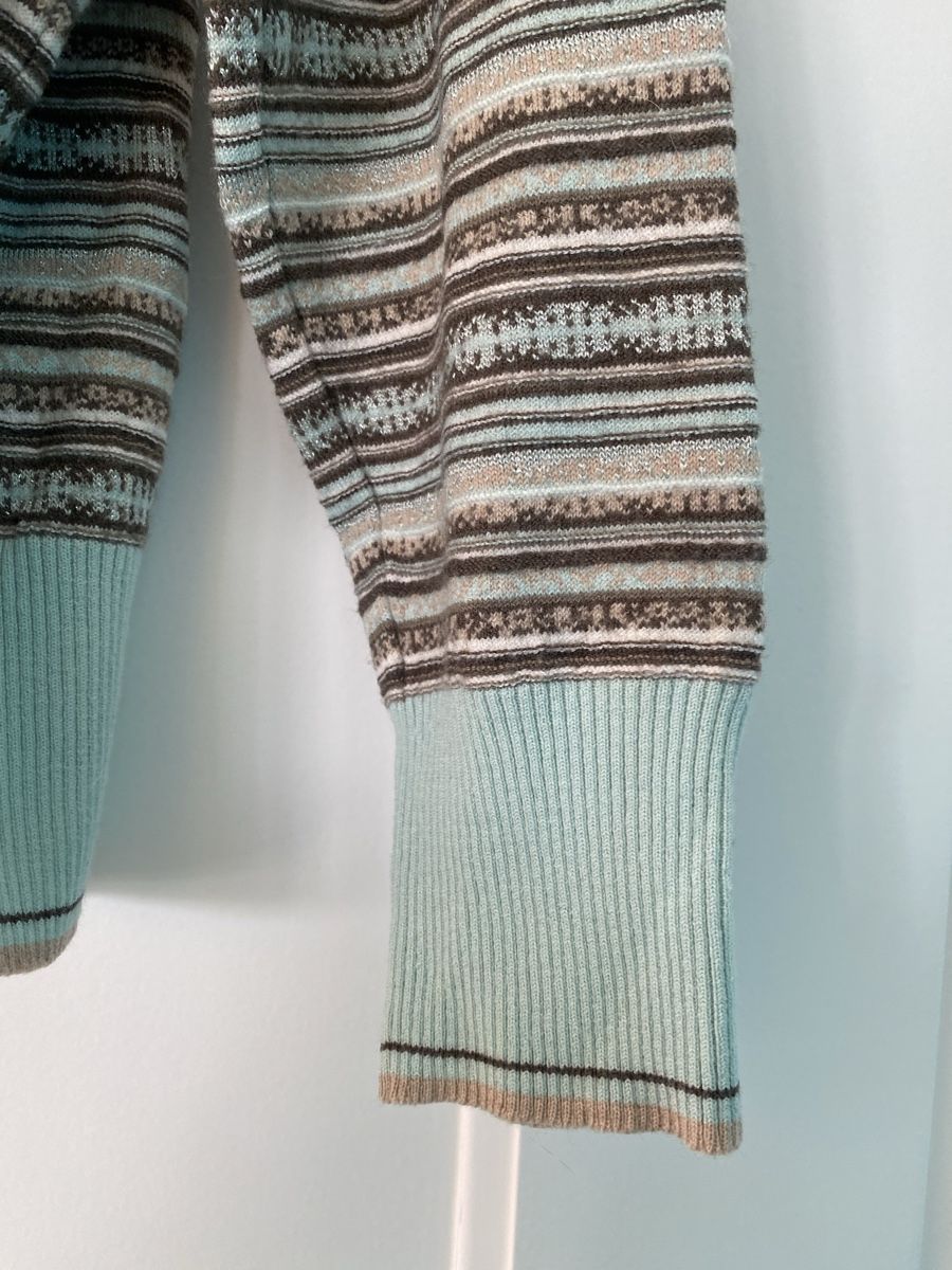 Maglioni & Felpe: Teal, Mint, Knit Jumper. Striped. Size S. Wool – Nuovo (secondo la descrizione) da Zürich venduto da oci_qh9f 5