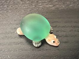 Mini Schildkröte grüner Muggelstein und Steine