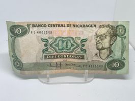 10 Córdobas del Nicaragua (anno 1985)