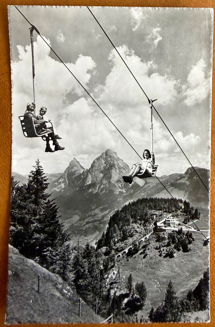 Cartoline postali: Stoos - Sessellift 1947 -Animée – Usato da Lutry venduto da Ediego