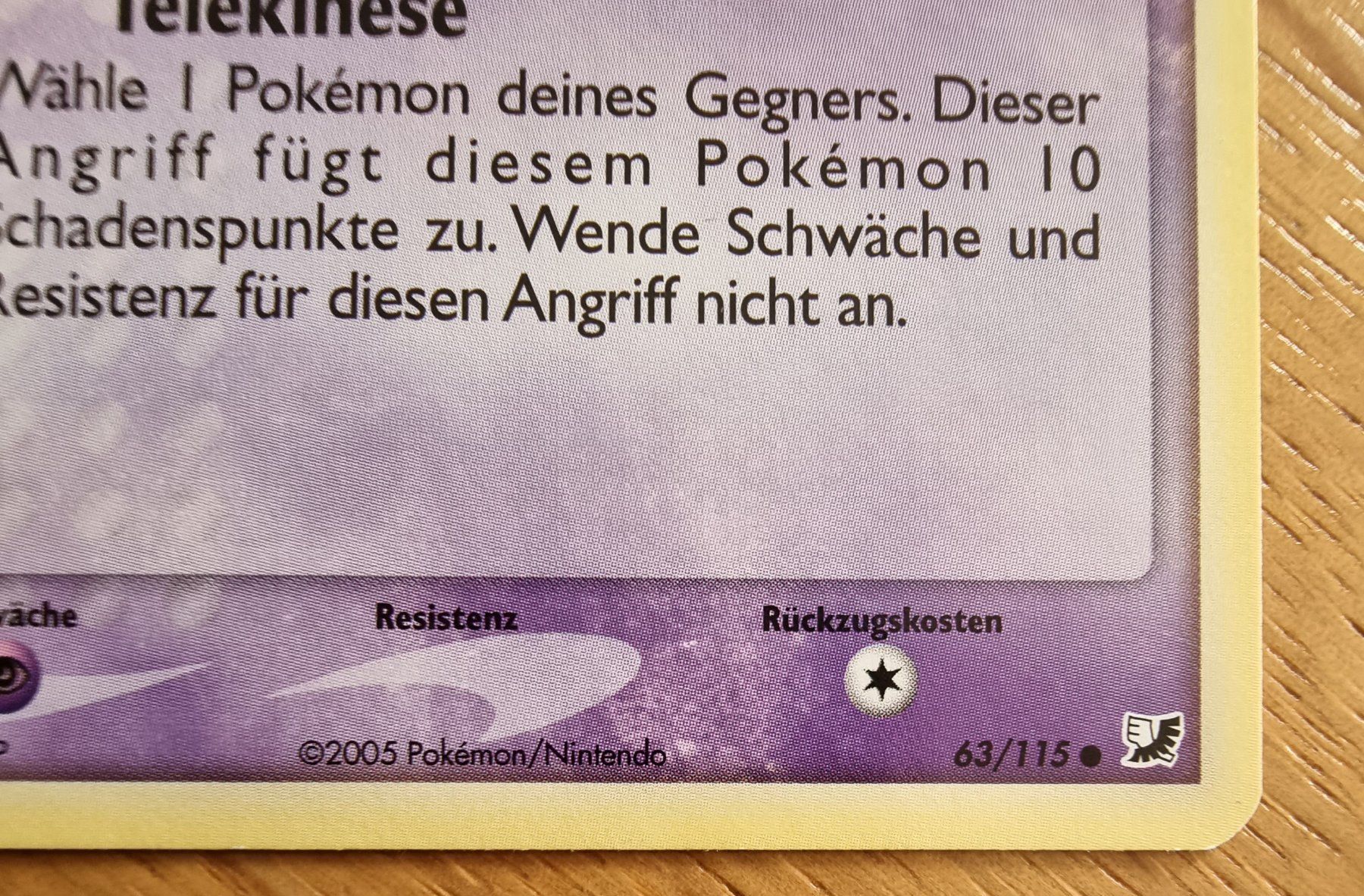 Pokémon Carte collezionabili: Pokémon Natu 2005 DE 63/115 – Usato da Roggwil BE venduto da S_Cards 1
