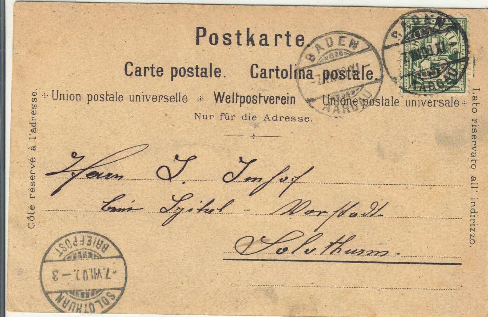 Cartoline postali: Gruss aus Baden - Litho – Usato da Ettingen venduto da Kartenplanet 1