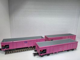 Märklin 4718 SBB Güterwagen Eaos "Pink" AC (3 Stück)