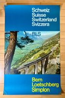Plakat  Bahn – BLS Bern Lötschberg Simplon 1970 Original