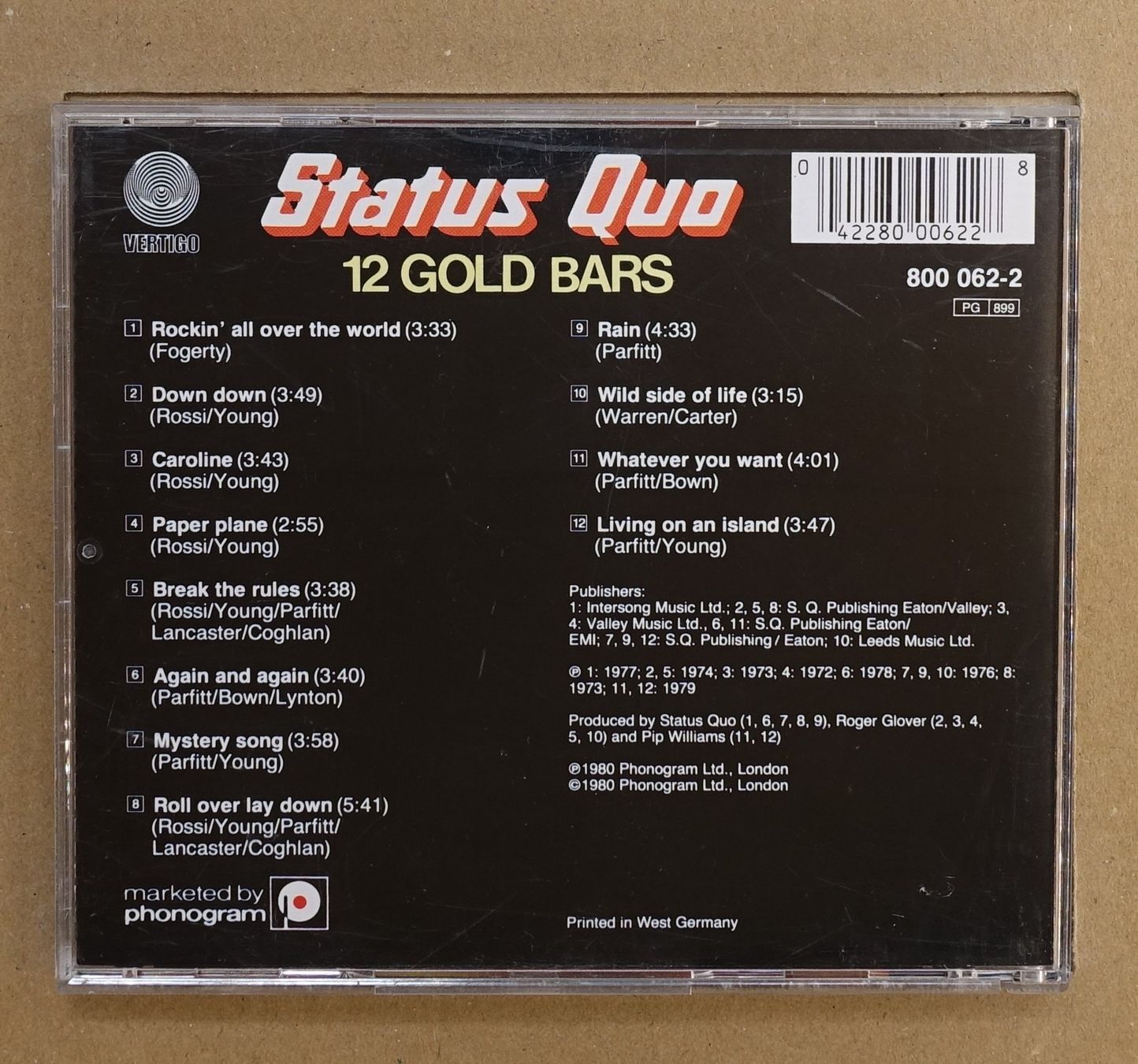 CDs: Status Quo – 12 Gold Bars - D17 – D'occasion à Sessa par discoverymedia 1