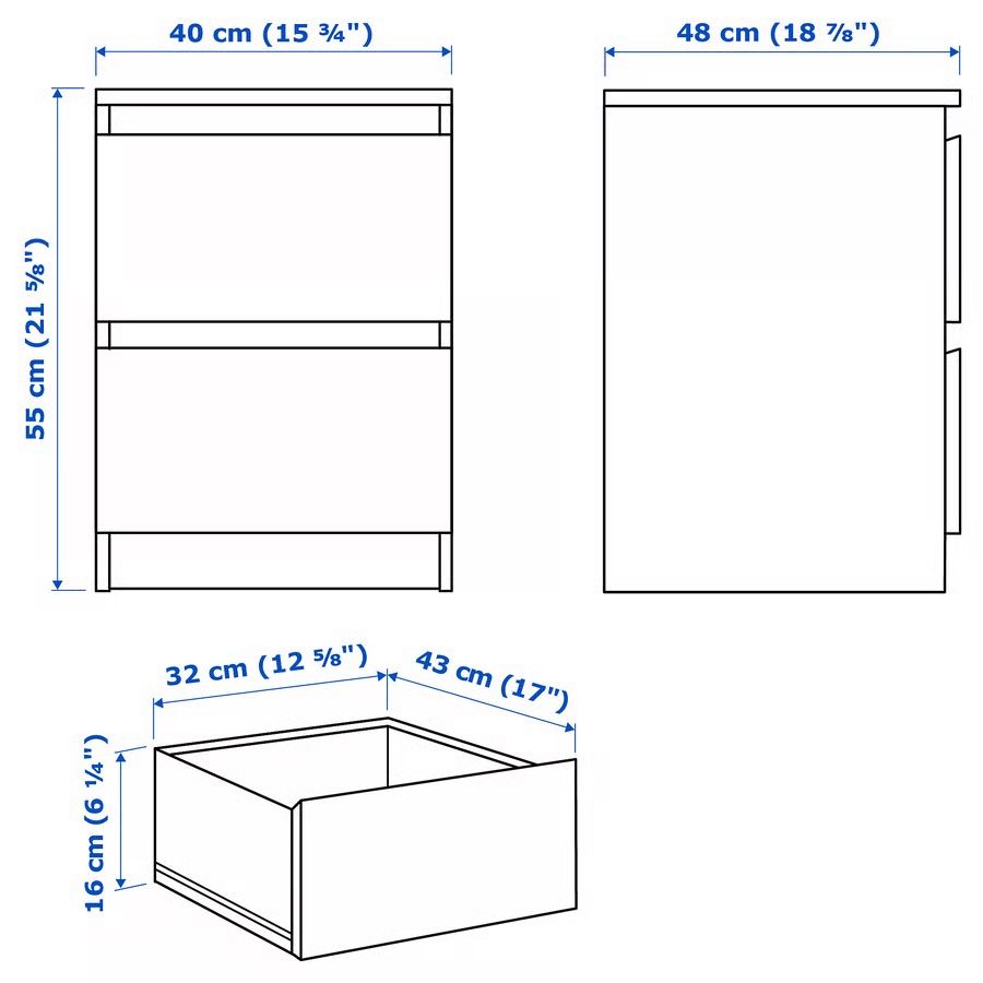 Ikea Nachttische: IKEA MALM Bedside Table Black – Gebraucht aus Schlieren von ema_smx5 4