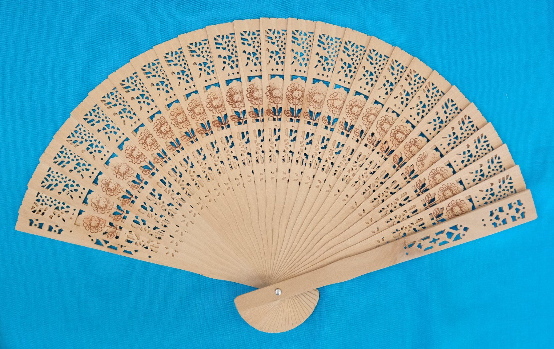 Tutte le decorazioni: Handfächer aus Holz Set 5 Stück – Nuovo (secondo la descrizione) da Zürich venduto da Masala-Oase 2
