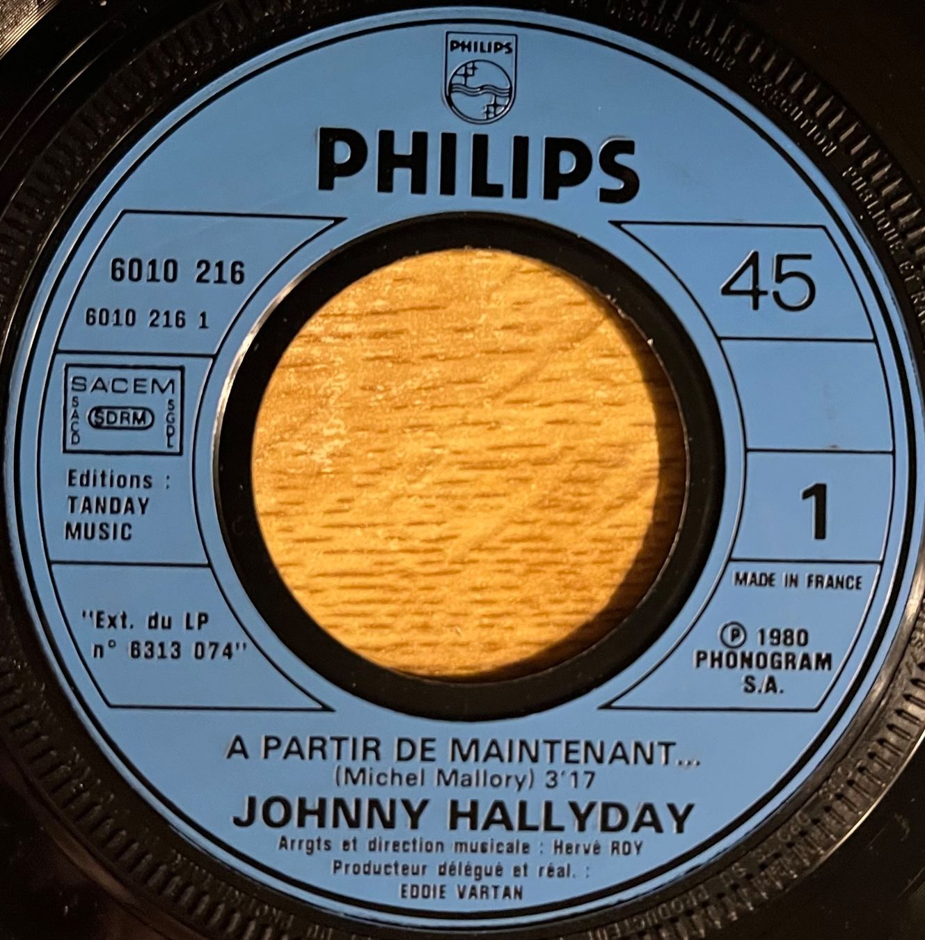 Schallplatten: JOHNNY HALLYDAY - À PARTIR DE MAINTENANT – Gebraucht aus Bussigny von vinyl-pas-cher 2