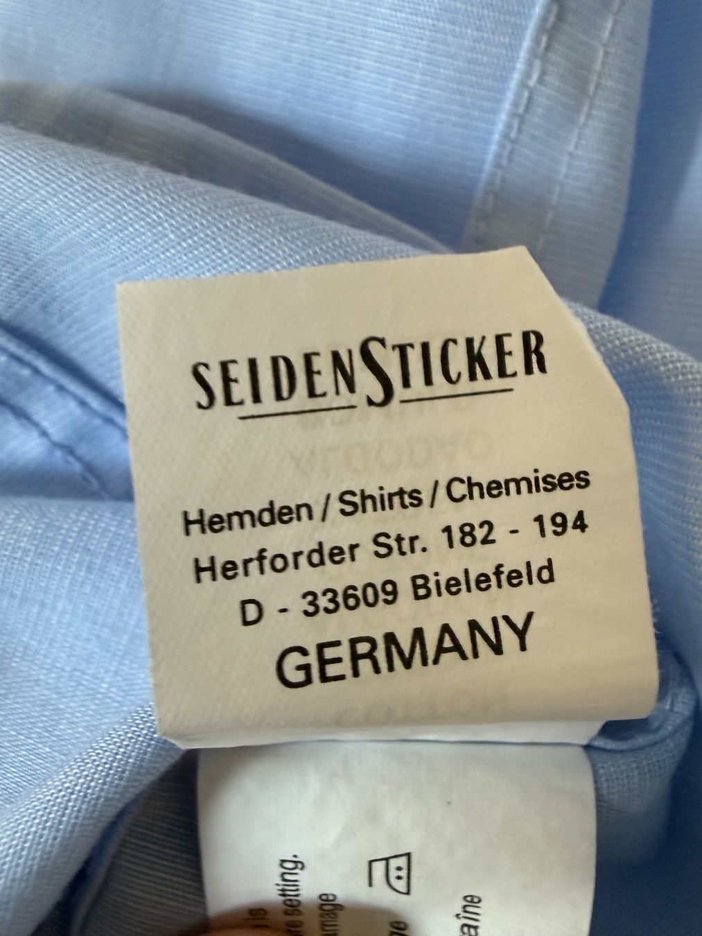 Camicie: Herrenhemd Seidensticker Hellblau Grösse 39 – Usato da Freidorf TG venduto da Iris1970 4