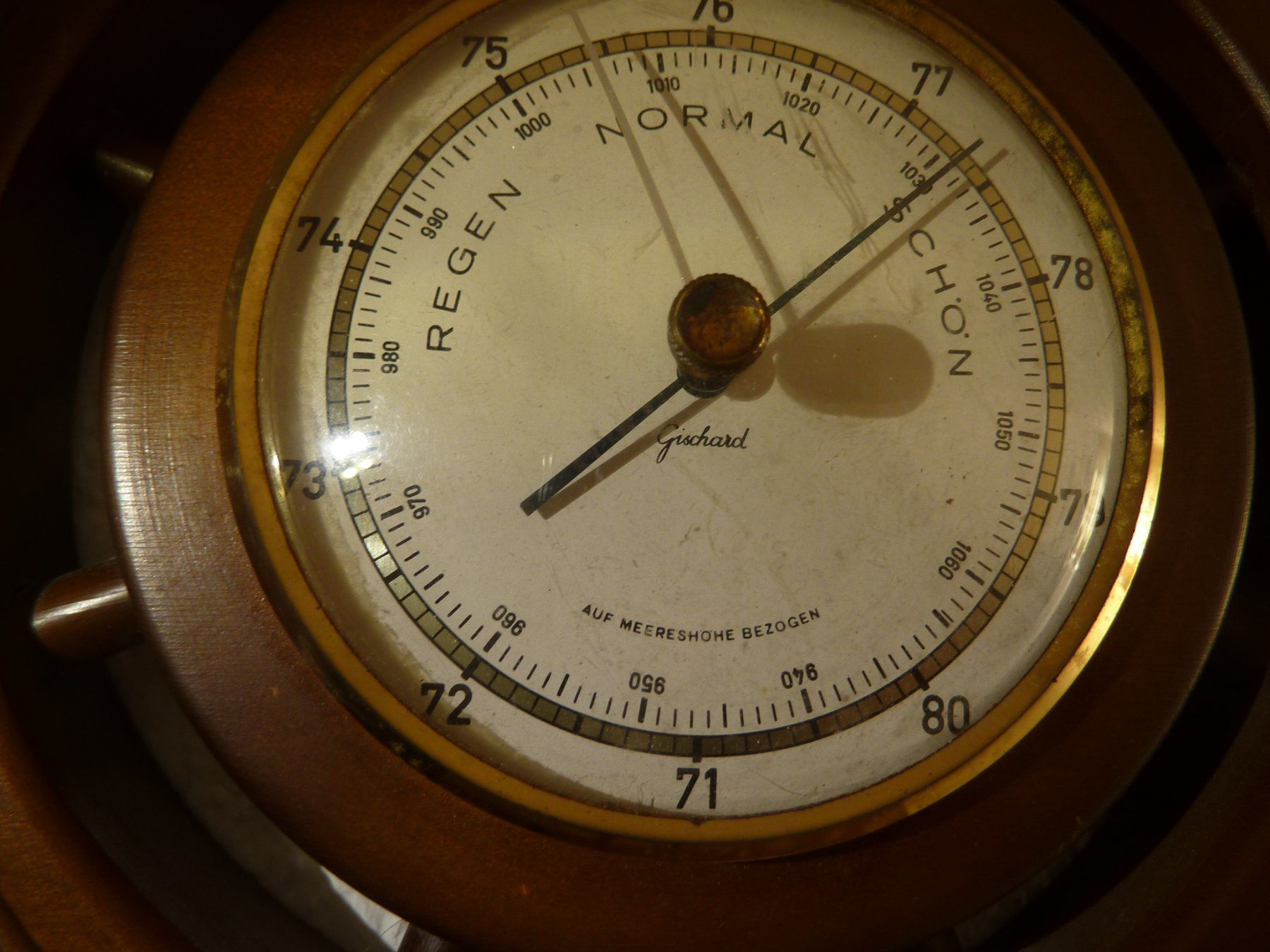 Altri elettrodomestici e apparecchi d’epoca: Gischard Schiffs Wetter Thermo-Barometer Schiffsrad – Usato da Hochfelden venduto da swissice 2