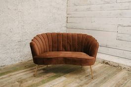 2er Samtsofa Terracotta 