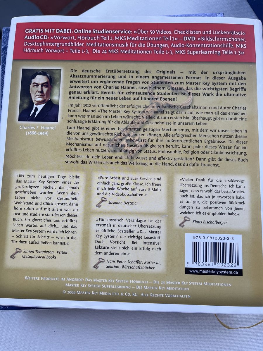 Libri: Das master key system mit Cd , neu – Nuovo (secondo la descrizione) da Aesch BL venduto da shuja01 1