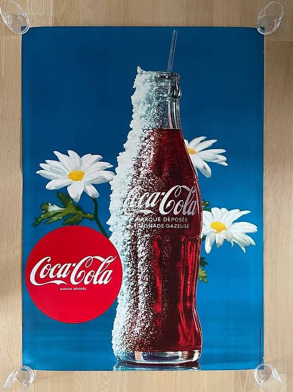 Foto & Immagini: Original Plakat Coca-Cola, 90x128cm, 1962 – Usato da Unterengstringen venduto da Ricardo15Frank