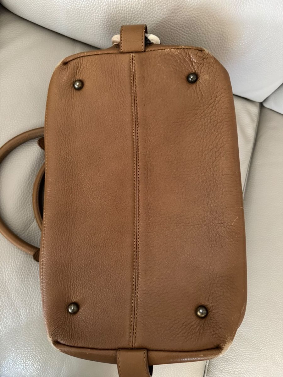 Burberry Borse da donna: Burberry Leder Handtasche Check Canvas braun – Usato da Zollikon venduto da snowflake10- 6