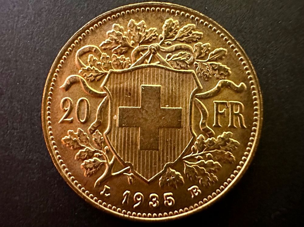 Gold Vreneli 20 Fr. 1935 Top Zustand (Gebraucht) in Hubersdorf für CHF ...