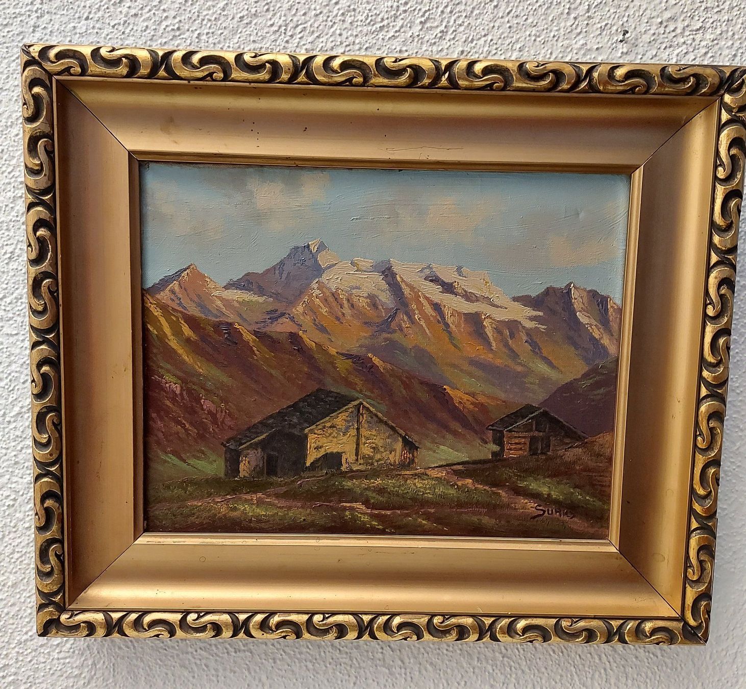 Gemälde: Gemälde "Monte Rosa" 34x40cm 1929   B.53# – Gebraucht aus Grenchen von swiss.antiques