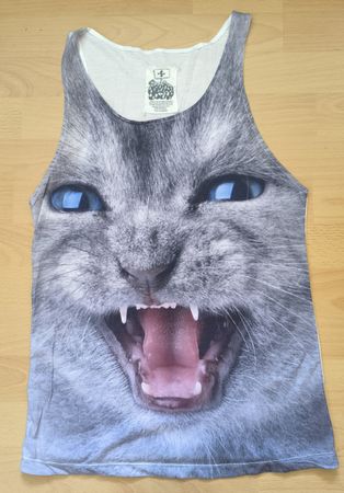 Cupcake Cult Tanktop mit Katzenmotiv - Emo, Punk, Gothic