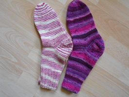 Woll - Socken 2 Paar Handgestrickt 37(38