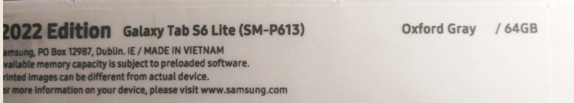 Samsung Tablet PC: Samsung Tab S6 Lite – Gebraucht aus Zürich von SciTec 1