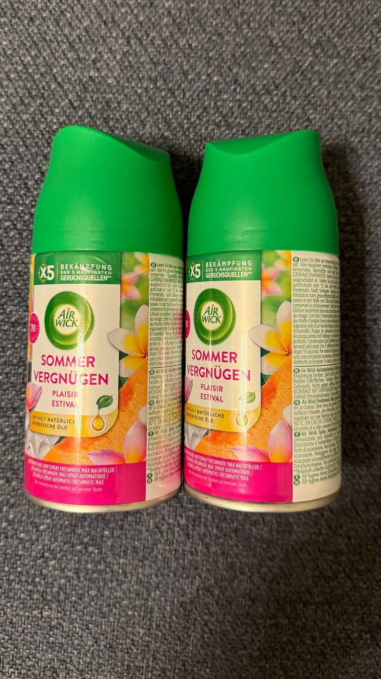 Air Wick Deodoranti per ambiente: 2x Air Wick Sommervergnügen – Nuovo e nell'imballaggio originale da Basel venduto da Boelleli69